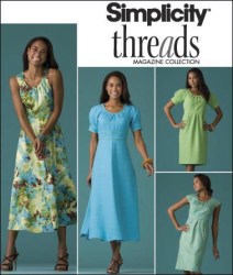 2926 SIMPLICITY INSET MIDRIFF STRT- FLARE DRESS SLEEVES OR NOT PATTERN 8-16 UNCUT